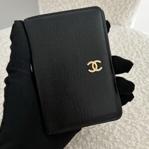 Chanel Agenda Notebook Cover Black Card Holder
